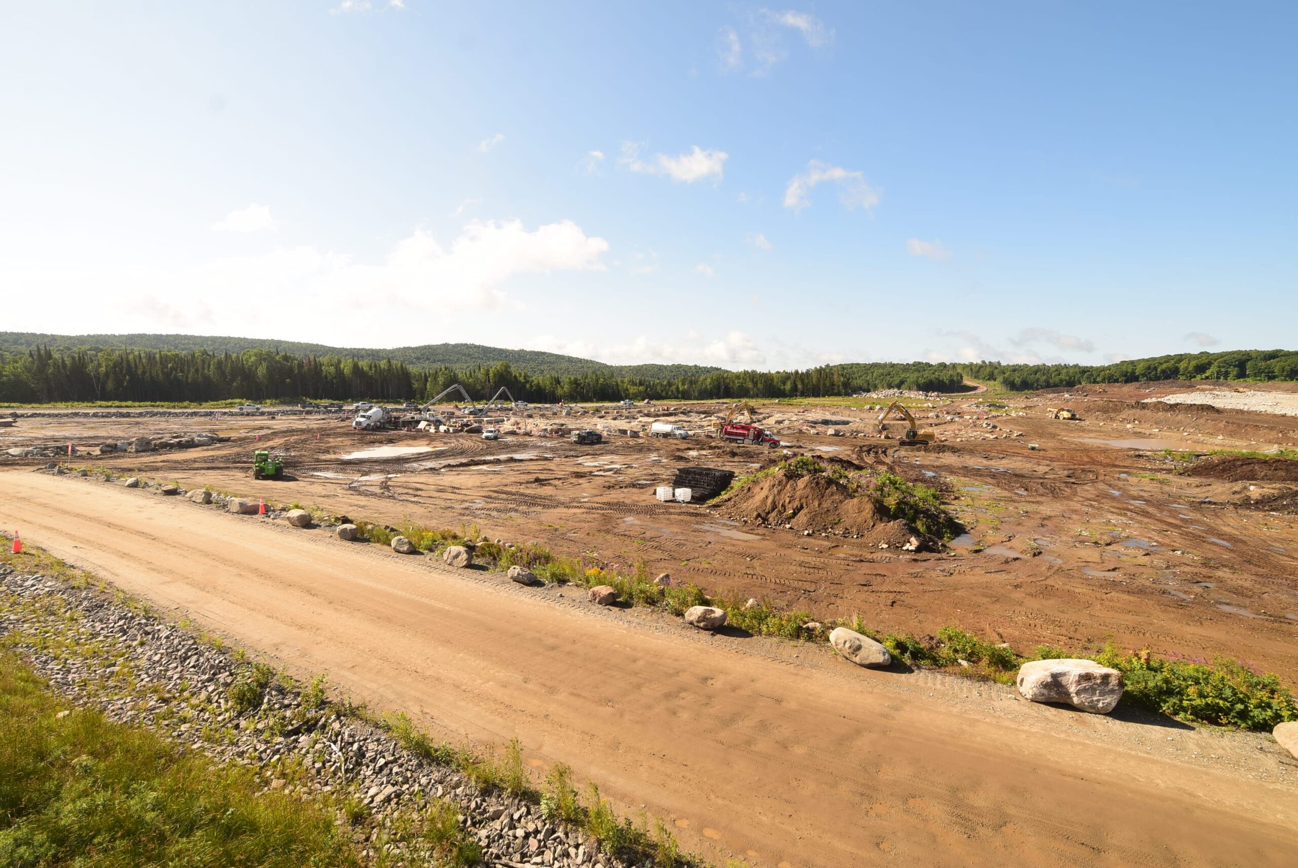 Construction work at NMG's Matawinie Mine site.